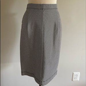 Byron Lars stripe knit pencil skirt